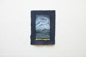 Mountains in Blue - 24k gold