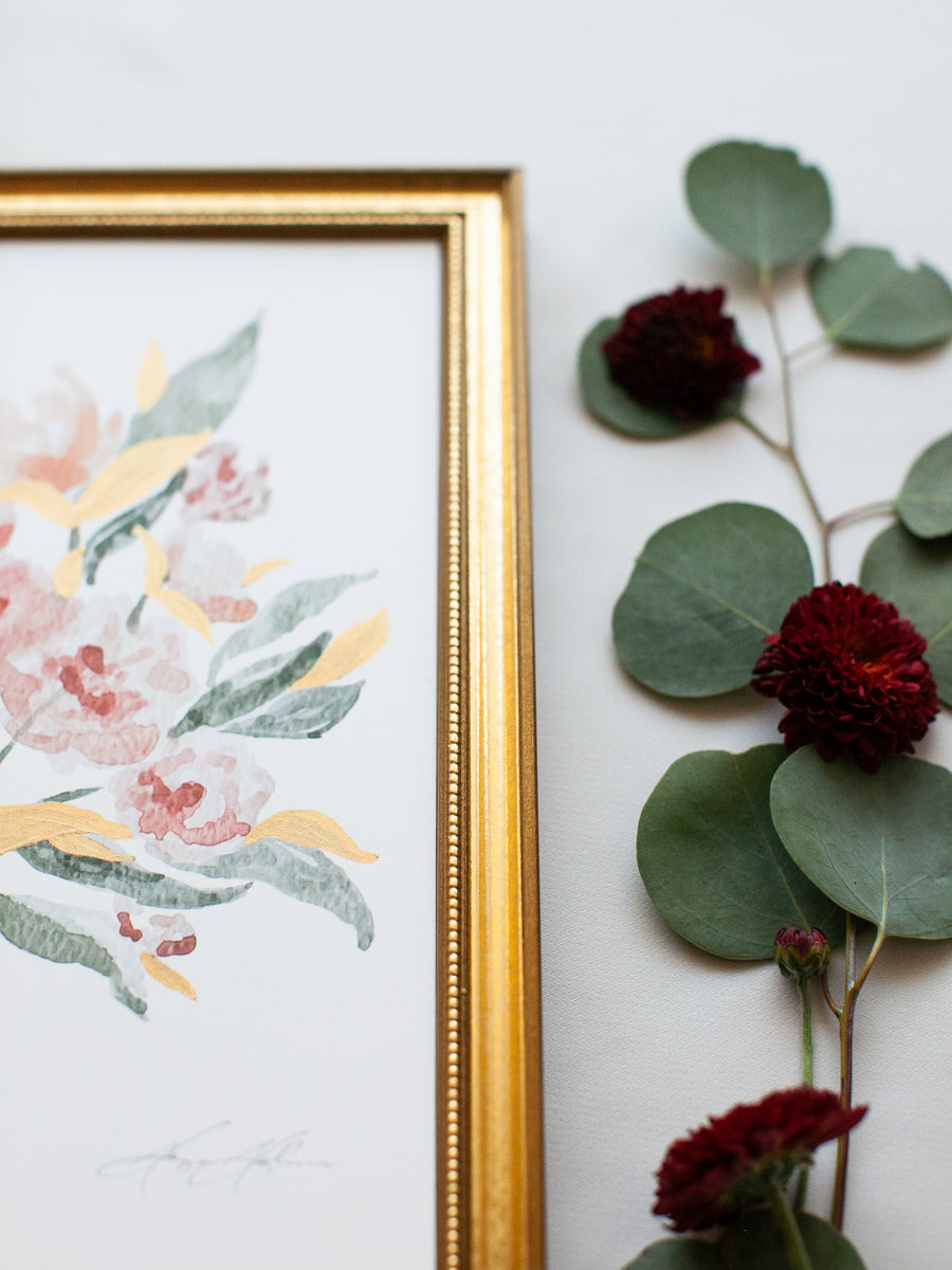 Pink Floral Watercolor Art Print Hope Helms Studio Pink Floral Watercolor Art Print Hope Helms Studio