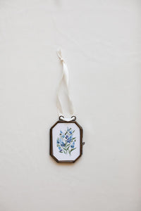 Bluebonnet Bouquet Vintage Locket Ornament