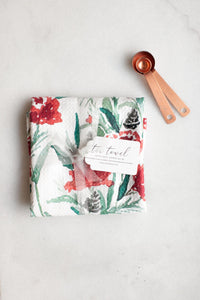 Holiday Floral Tea Towel