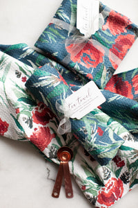 Holiday Floral Tea Towel