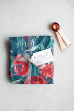 Load image into Gallery viewer, Holiday Floral Tea Towel - Navy
