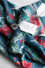 Load image into Gallery viewer, Holiday Floral Tea Towel - Navy
