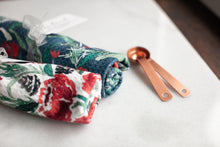 Load image into Gallery viewer, Holiday Floral Tea Towel - Navy
