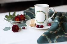 Load image into Gallery viewer, Holiday Wreath Tea Towel - Evergreen
