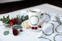 Load image into Gallery viewer, Holiday Wreath Tea Towel
