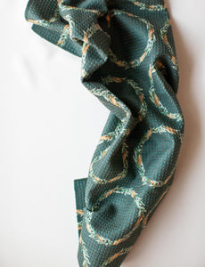 Holiday Wreath Tea Towel - Evergreen