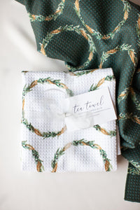 Holiday Wreath Tea Towel