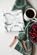 Load image into Gallery viewer, Holiday Wreath Tea Towel
