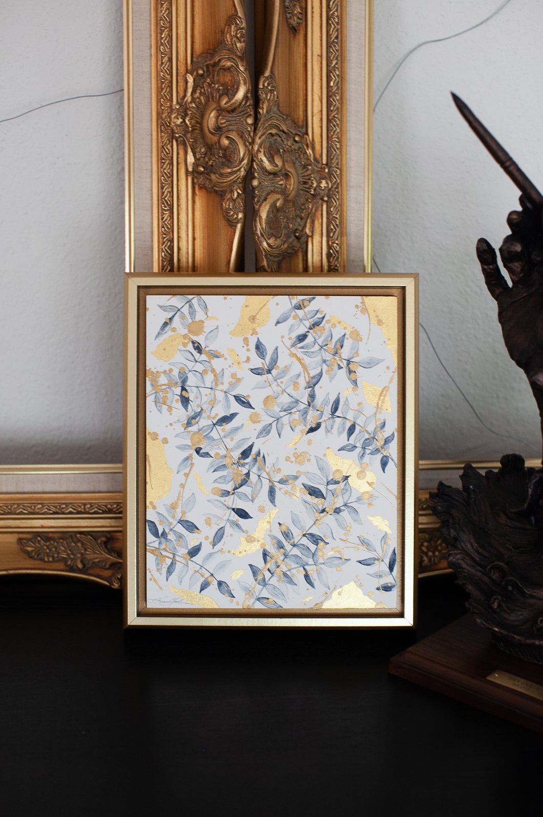 Small Blue Vine (No. 16) - w/ 24k gold