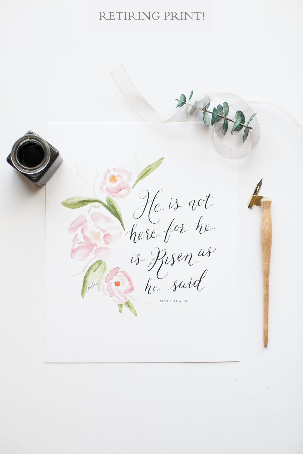 He is Risen | Easter Print | 8x10