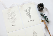 Load image into Gallery viewer, Herb Prints | Set of 4 | 5x7
