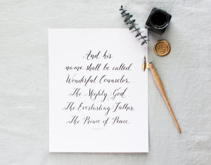 Wonderful Counselor | Christmas Print | 8x10"